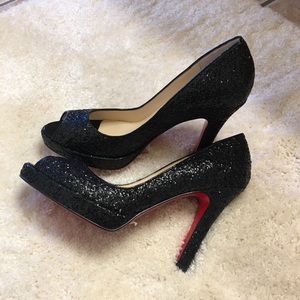Oh Dear! Platform glitter peep toe. Brand new!